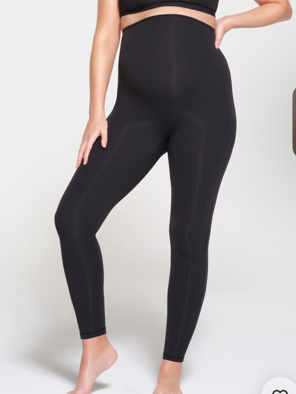 NWT SKIMS Maternity Black High-Rise Fits Everybody Leggings 2x